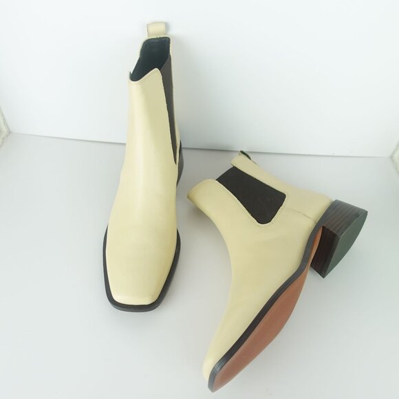 Sam Edelman Thelma Leather Bootie Eggshell White 8M- 0238 - Picture 11 of 16